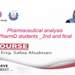 Pharmaceutical analysis for PharmD_2nd