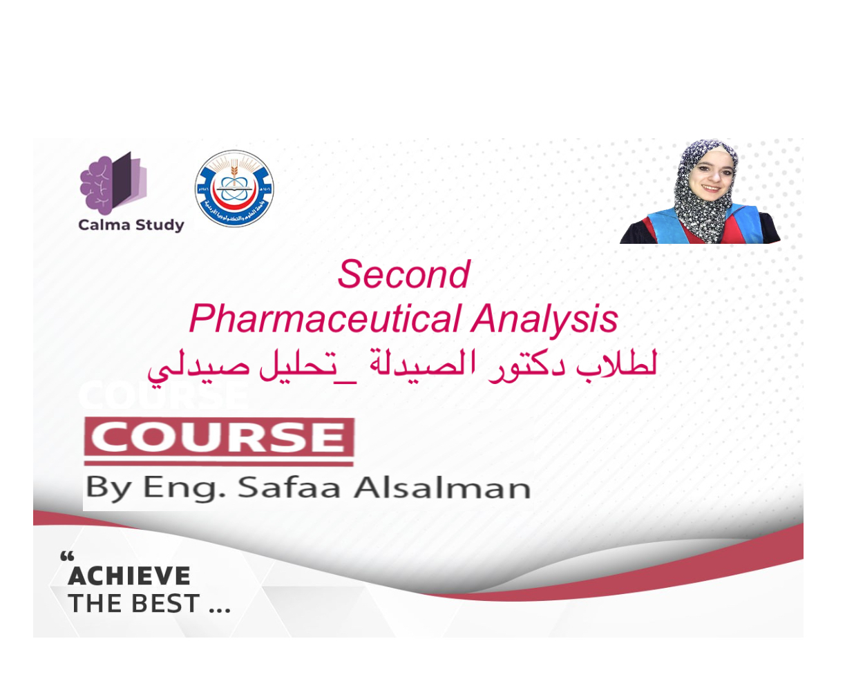 Pharmaceutical analysis for PharmD_2nd with summary