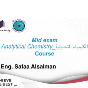 Analytical Chemistry- Mid exam