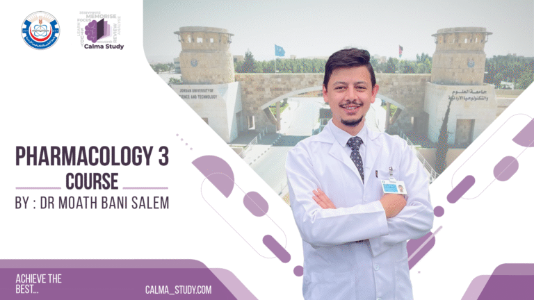 Pharmacology 3 at JUST Final Course for pharmacy and PharmD with Moath